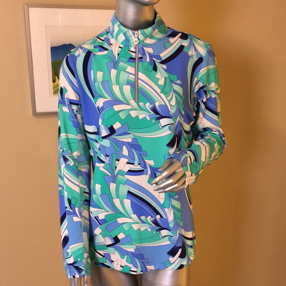 G Lifestyle by Gottex | Print Long Sleeve Zip Top